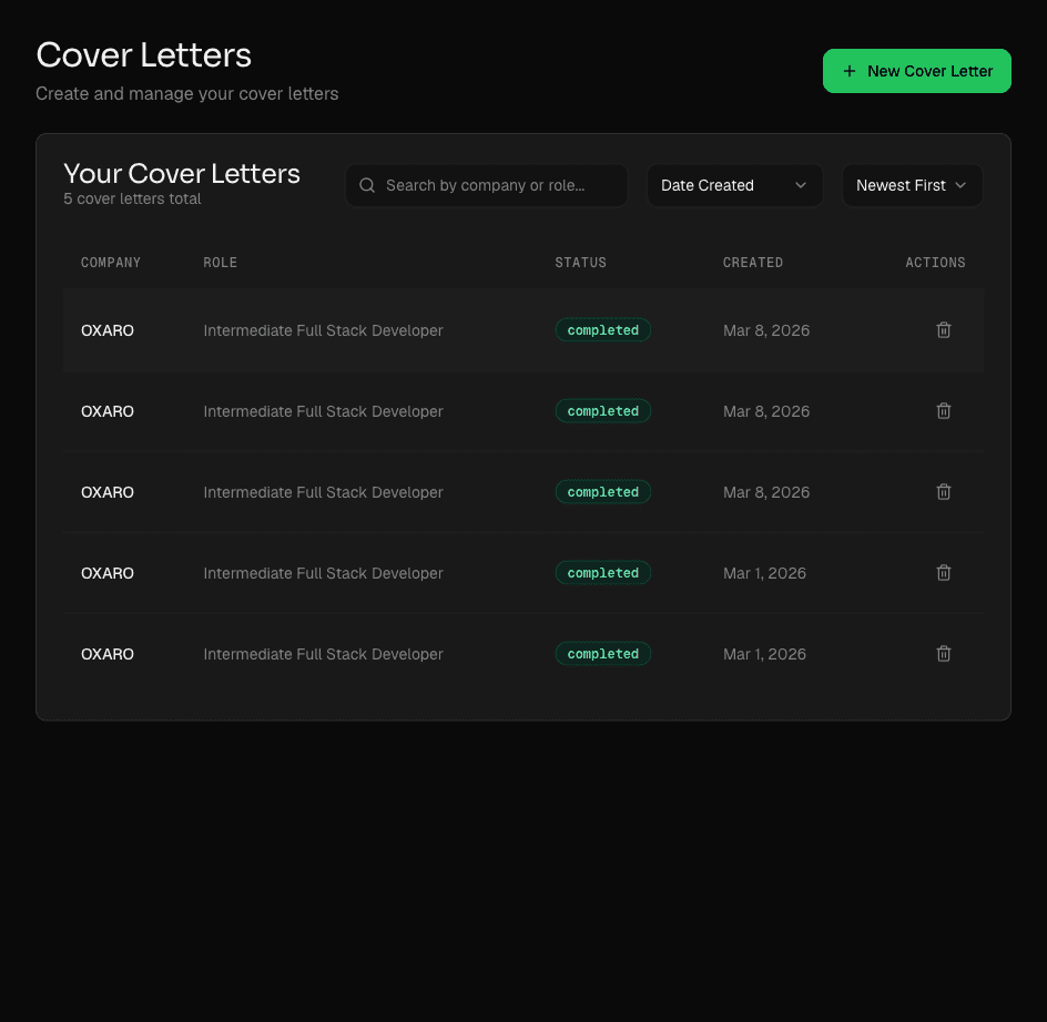 Cover Letter